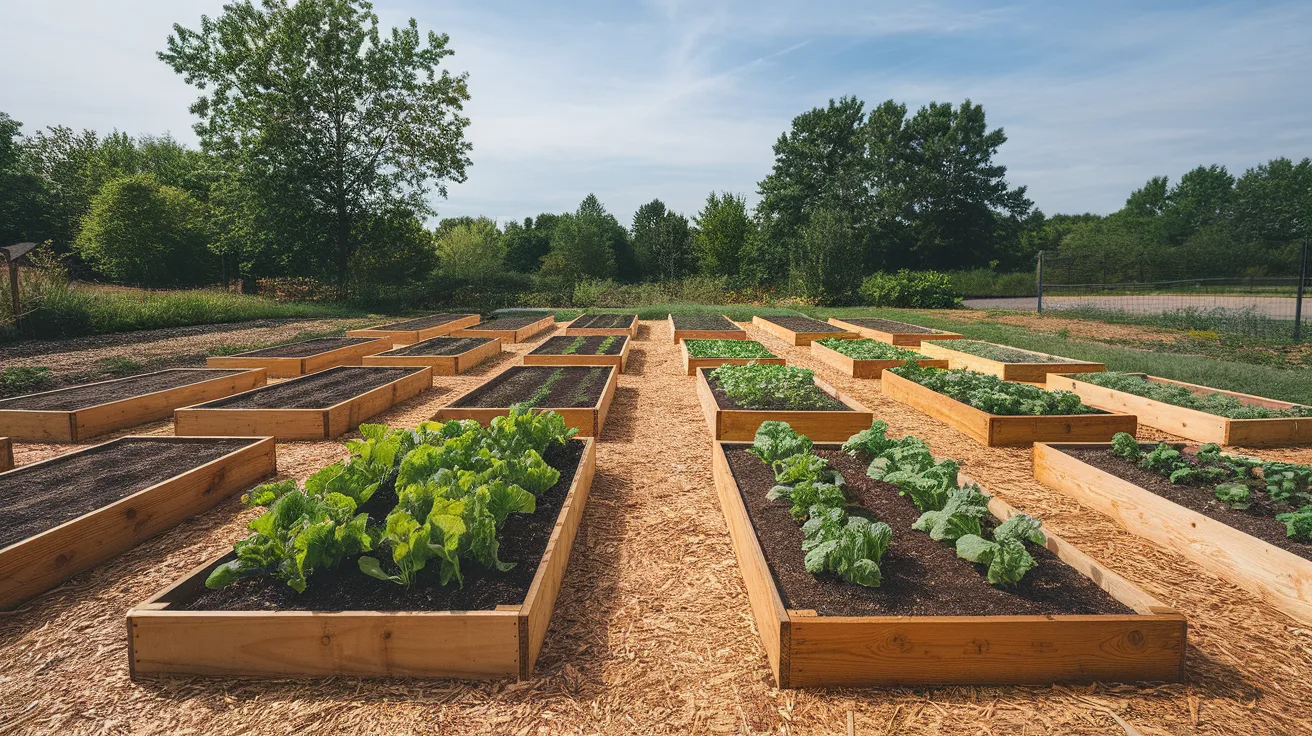 expandable vegetable garden layout designed to start small with room to add more beds over time