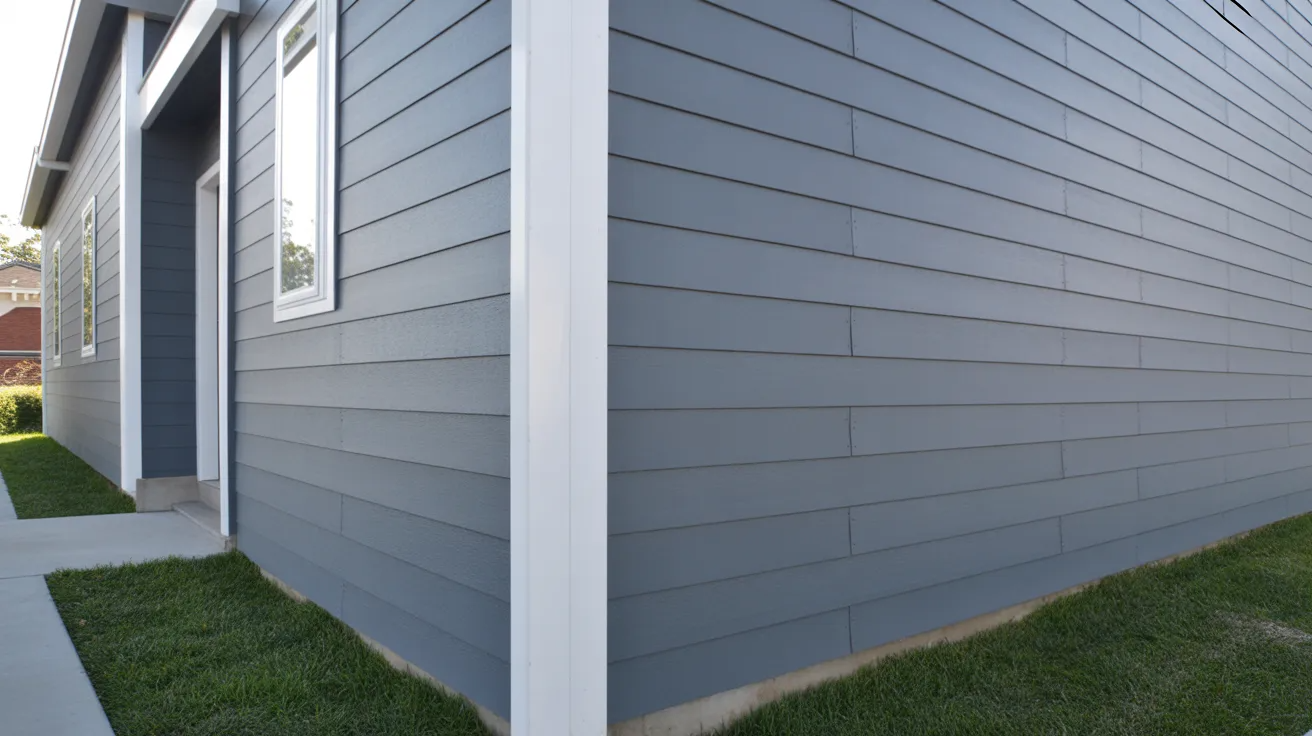 fiber cement siding on a house showing smooth painted planks and a durable modern exterior