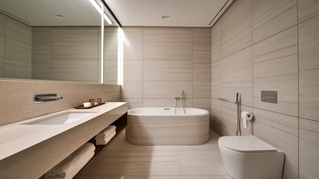 floor to ceiling tile for a polished finish modern bathroom remodel ideas