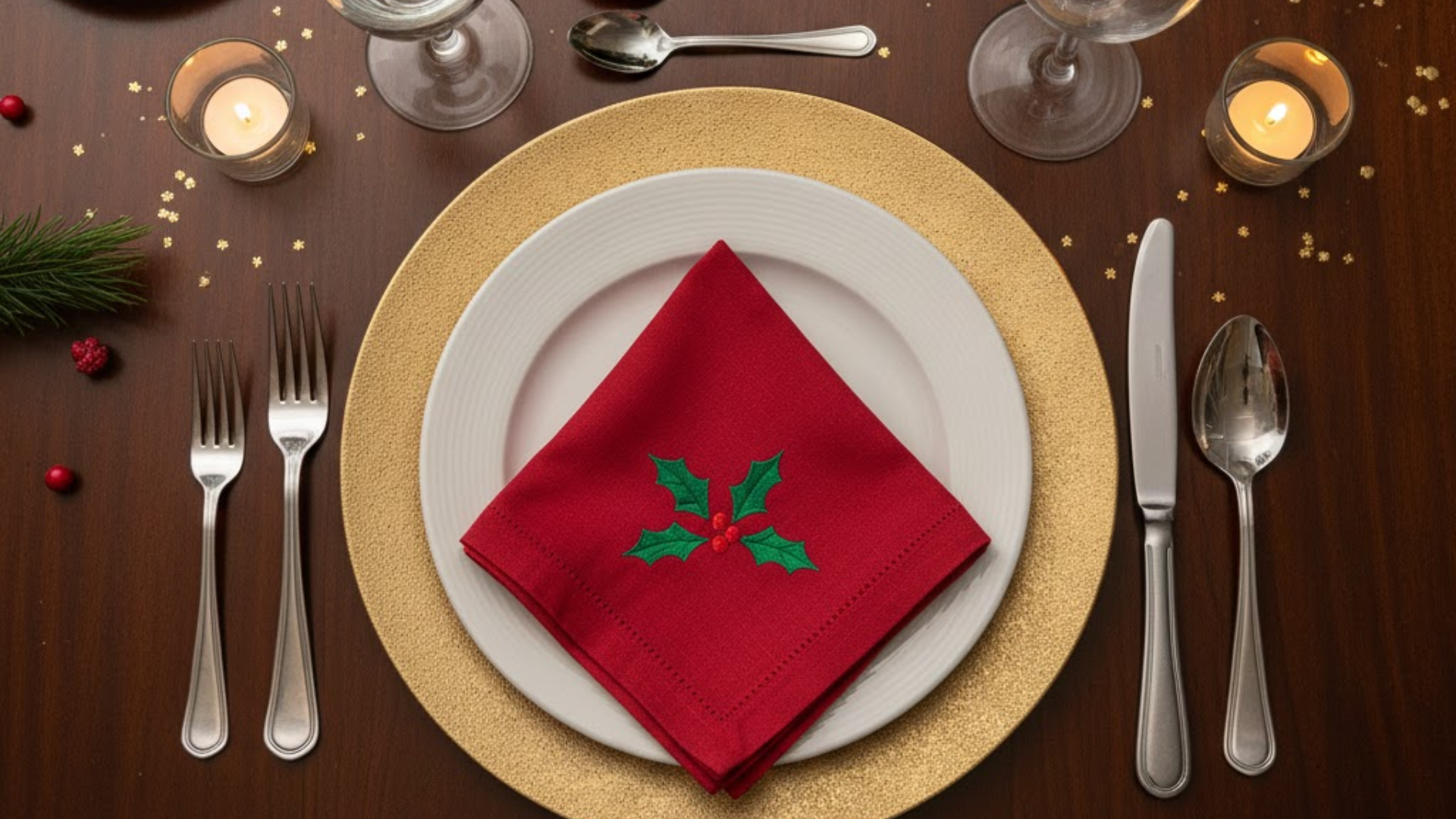holiday table setting diagram