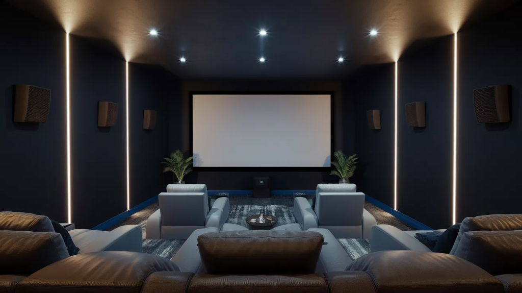 home theater using quiet cooling options to keep the room comfortable without noise