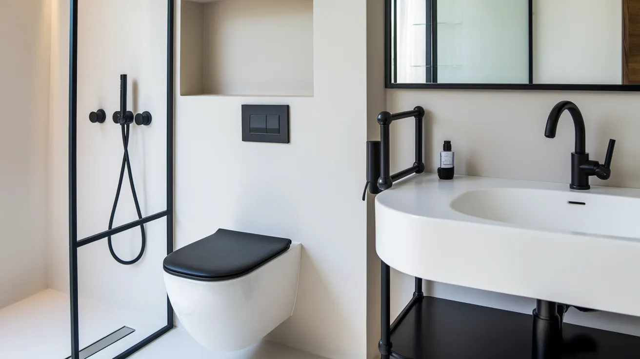 matte black fixtures for contrast modern bathroom remodel ideas