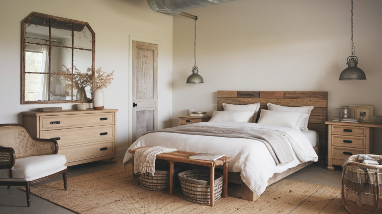 modern farmhouse bedroom