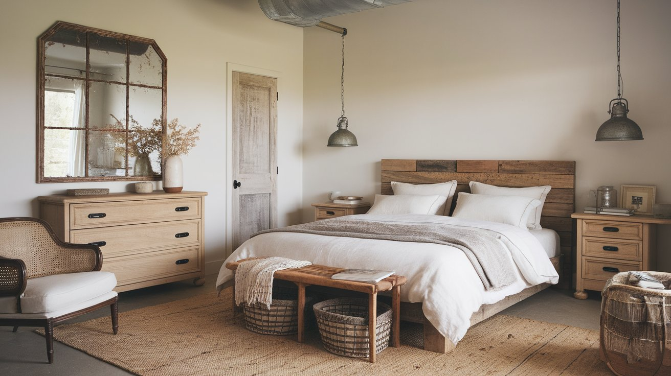modern farmhouse bedroom