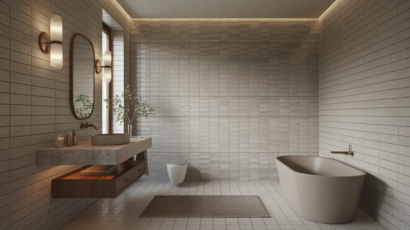 neutral stone or stone look surfaces modern bathroom remodel ideas