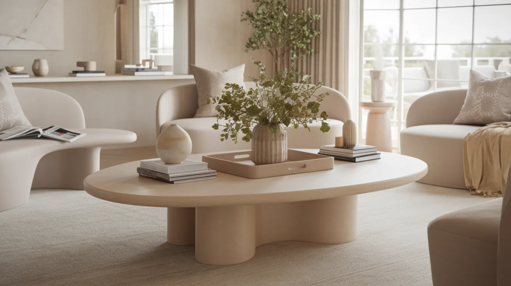 oval coffee table decor ideas