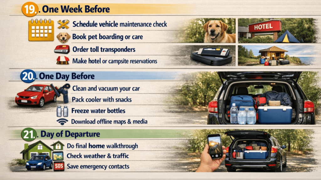 pre departure checklist