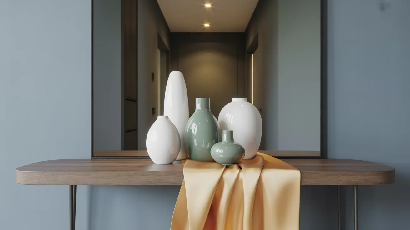 room with matte walls and glossy decor accents demonstrating how different finishes and sheen add subtle texture