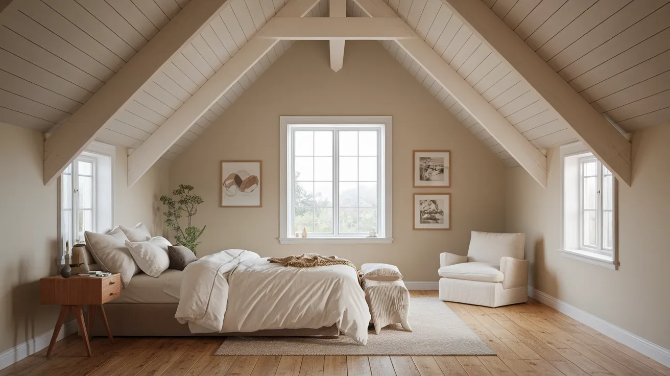 same color walls and vaulted ceiling