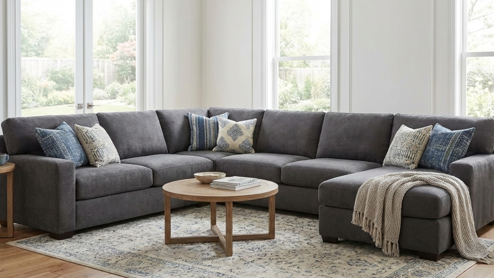 sectional sofa in a modern contemporary room
