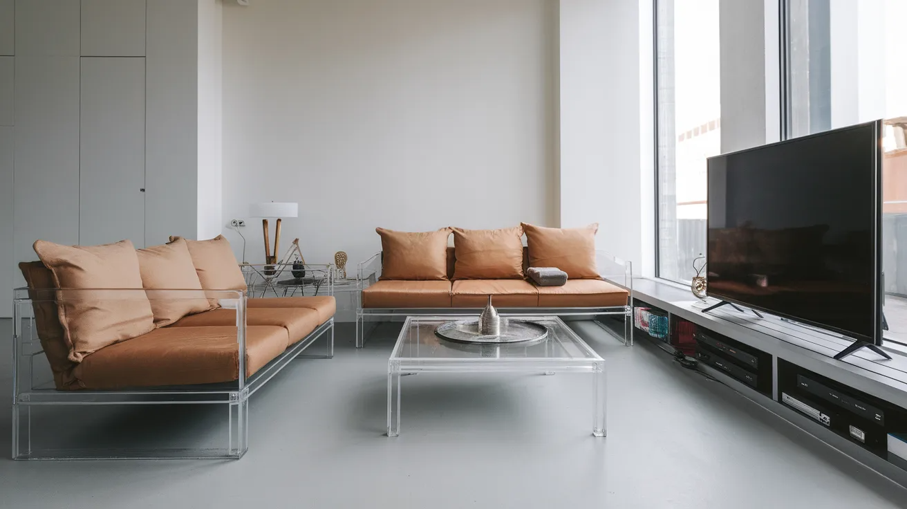 small living room with open tv area and minimal furniture allowing better flow and movement