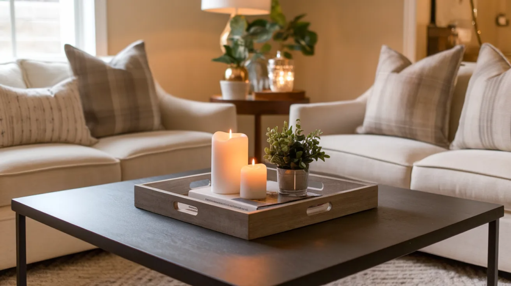 square coffee table decor ideas