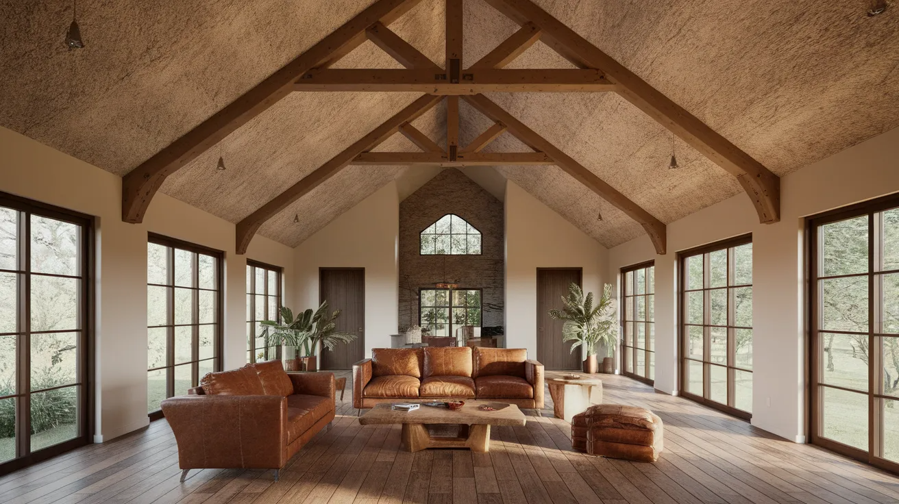 textured vaulted ceiling idea