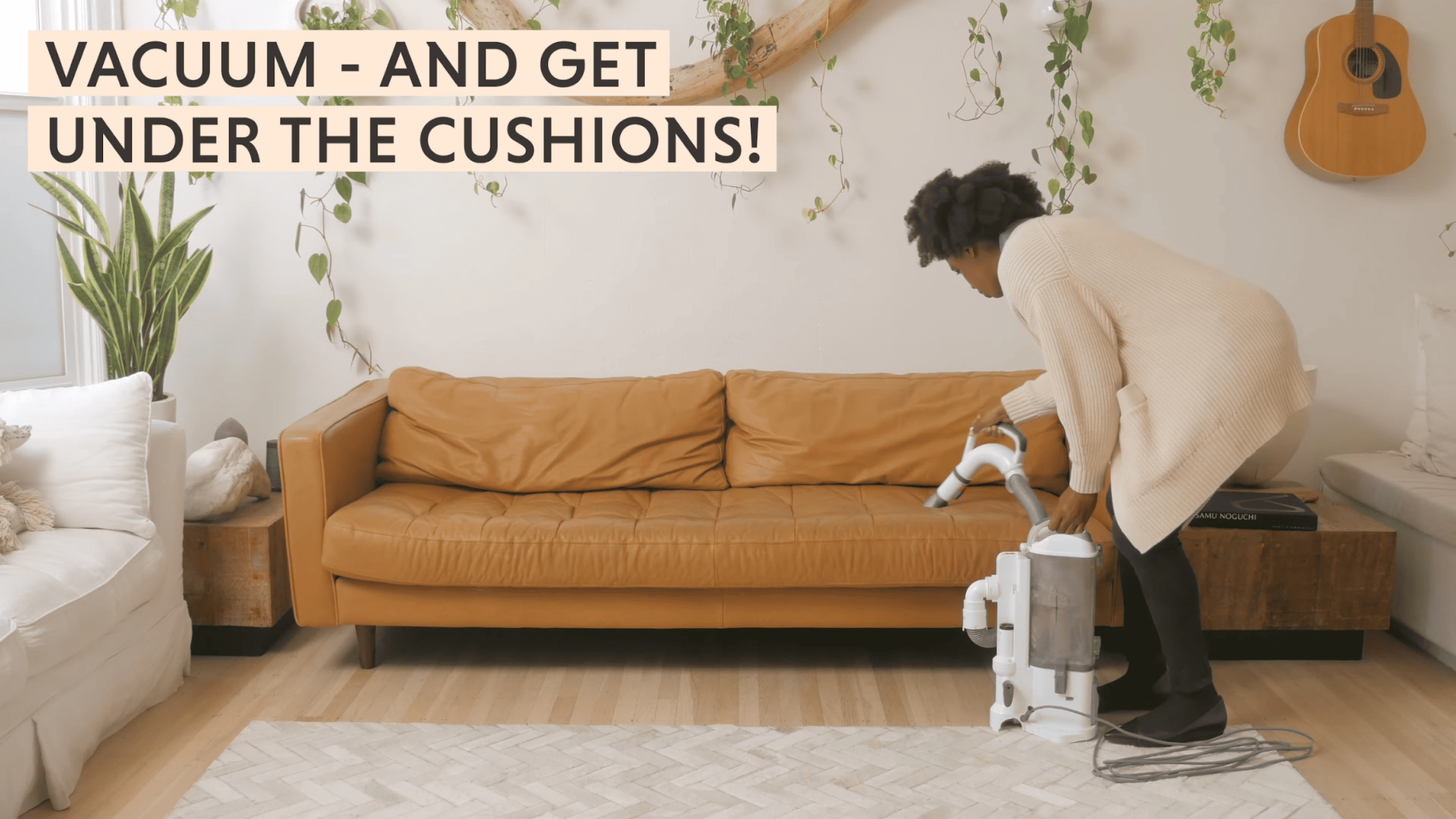 vacuum to remove debris