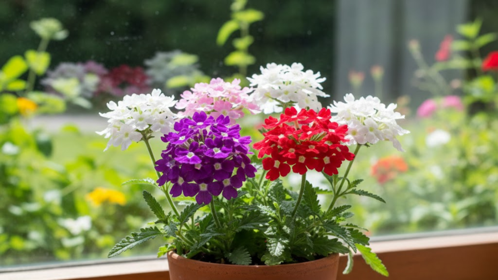 verbena easy flowers to grow in small pots