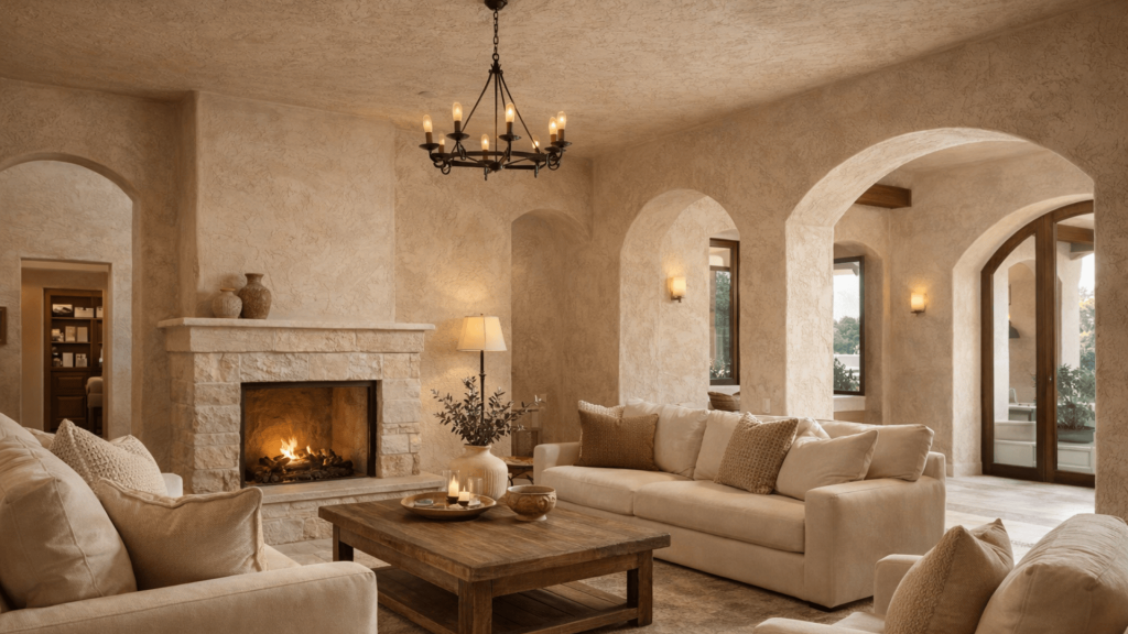 where is stucco used interior applications