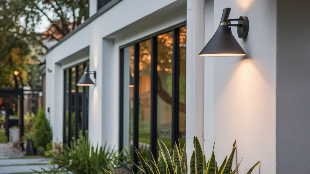 white house black outdoor lighting