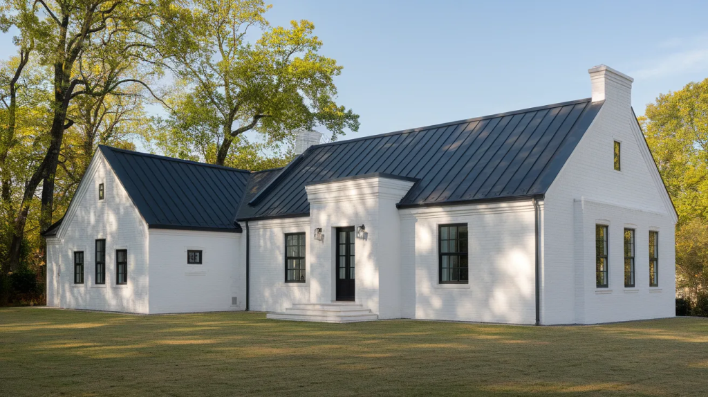 white house black roof