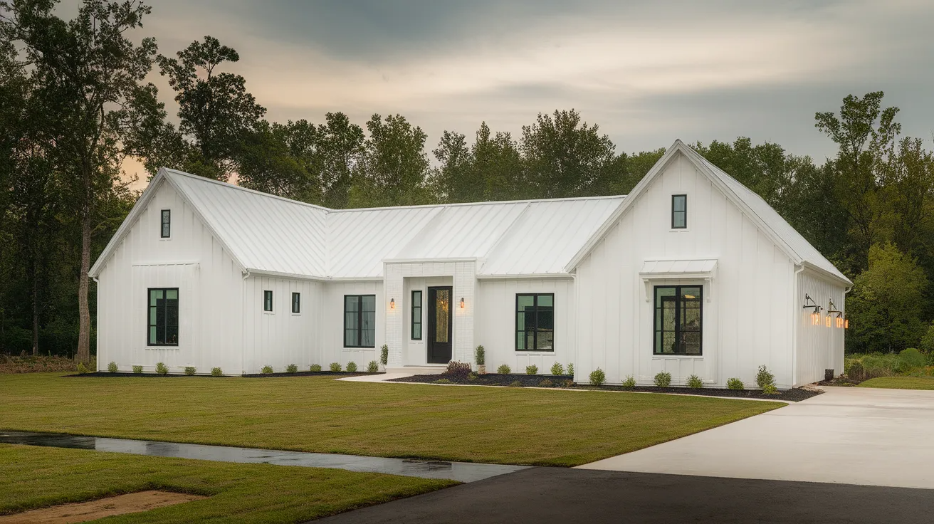 white house with black trim window only