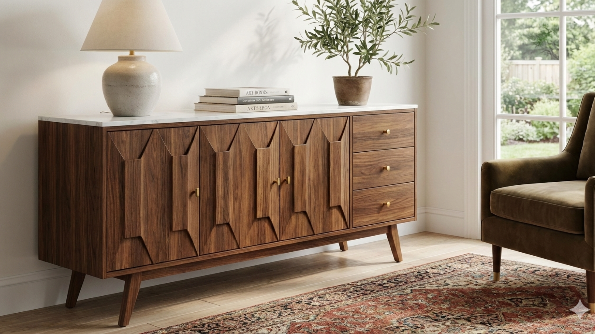 wooden cabinet with drawers