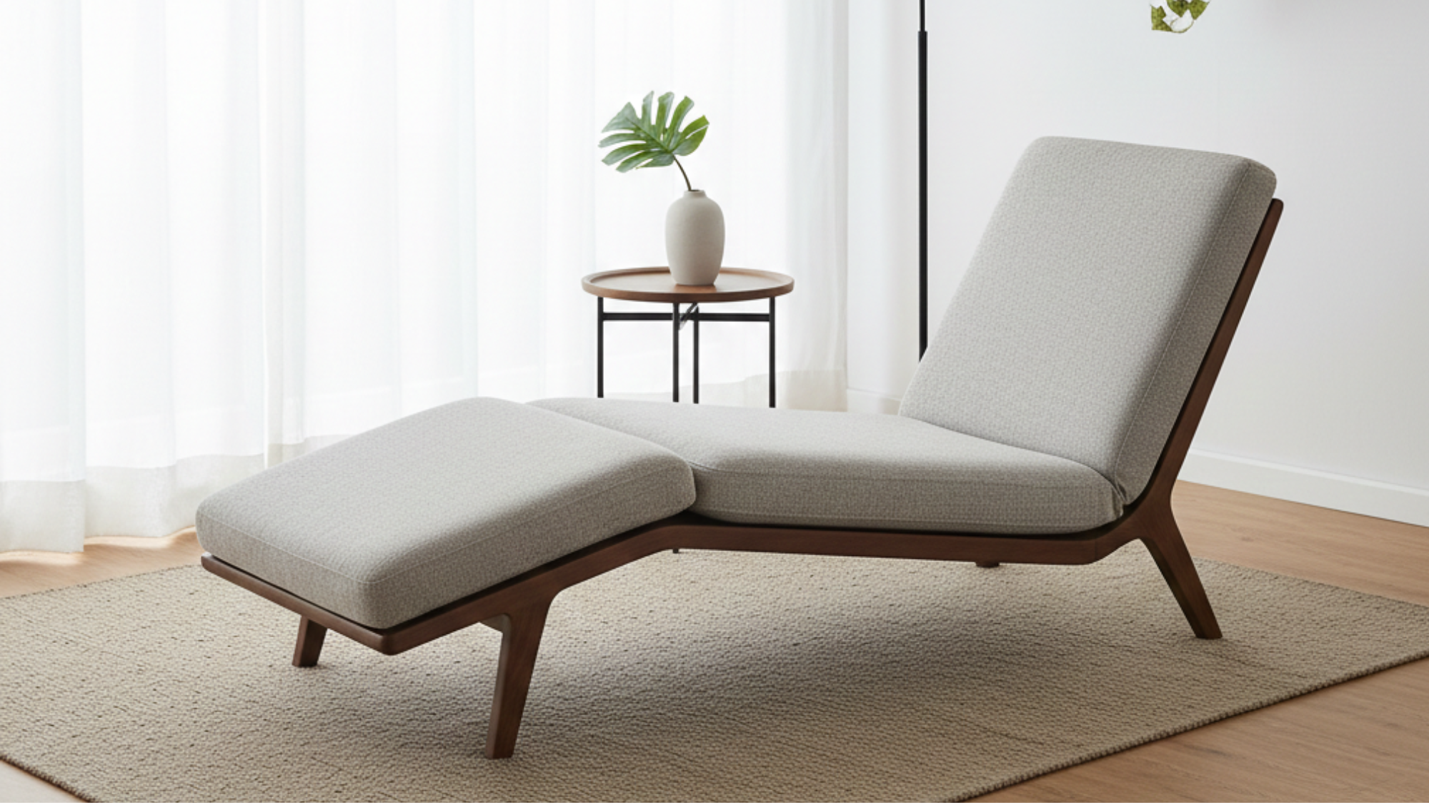 wooden chaise lounge