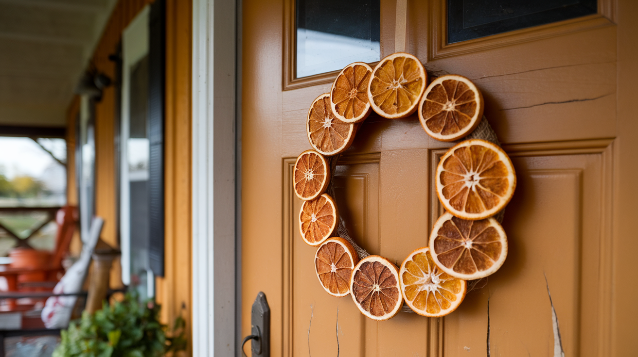 a farmhouse front door with a handmade