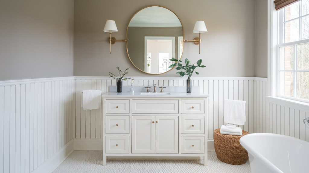 chair rail with simple board paneling