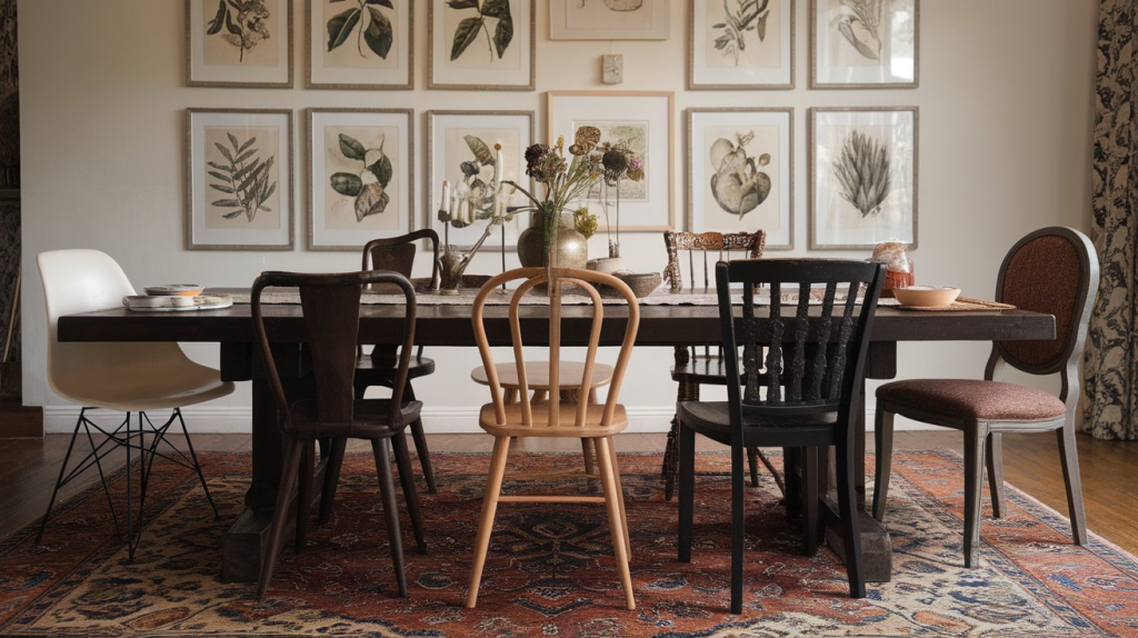 collected nd layered transitional dining room