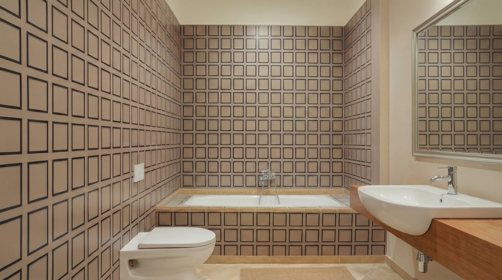 geometric wainscoting