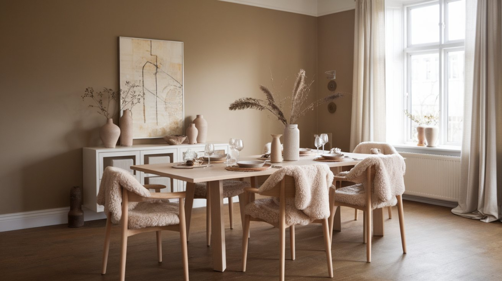 scandinavian transitional dining room
