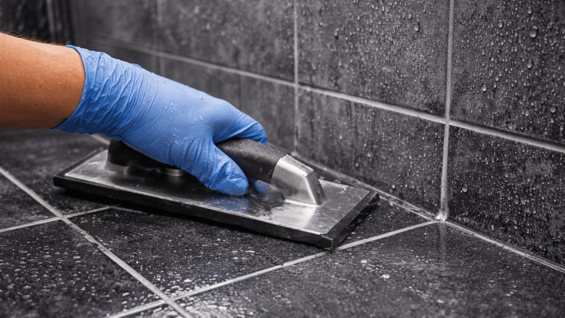 well-maintained floor with epoxy grout, demonstrating its smooth, high-gloss surface and stain resistance