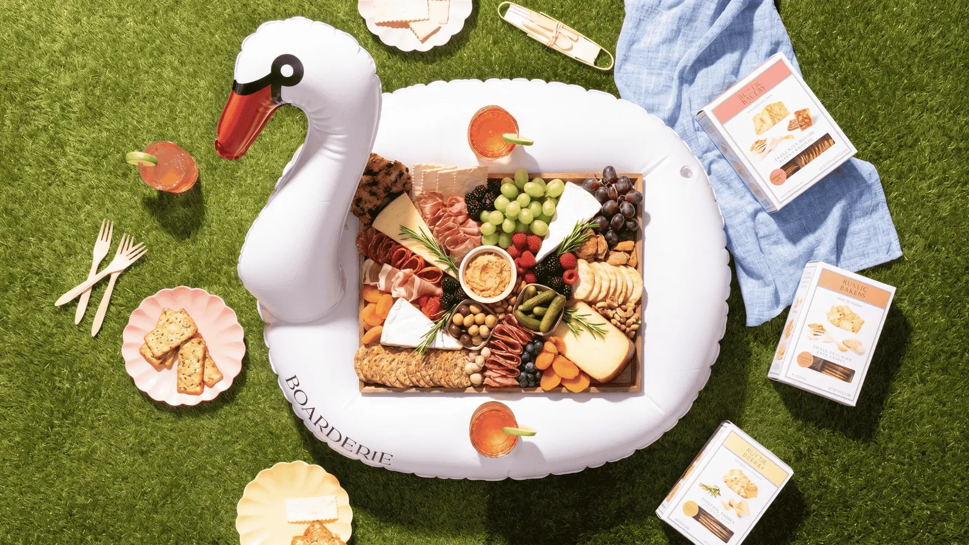 A board combining crunchy, soft, and creamy foods arranged clearly to highlight different textures.