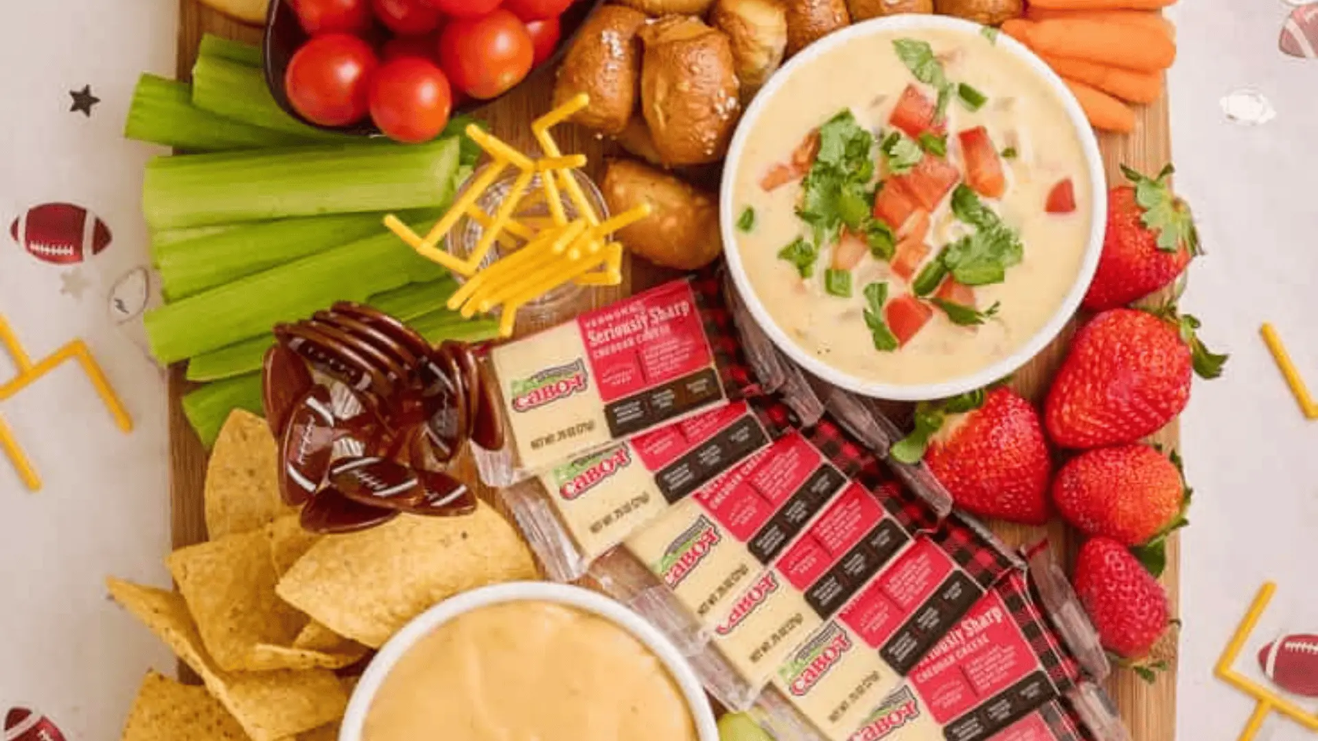 A casual snack board with dry, easy-to-grab items, arranged for convenience during long game sessions. (1)