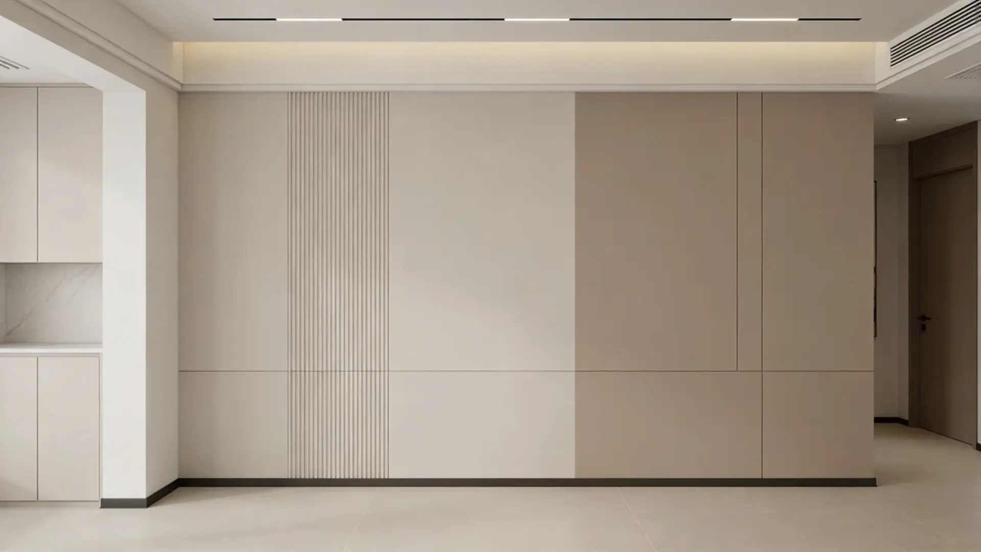 Accent wall with two shades of the same color in blocks