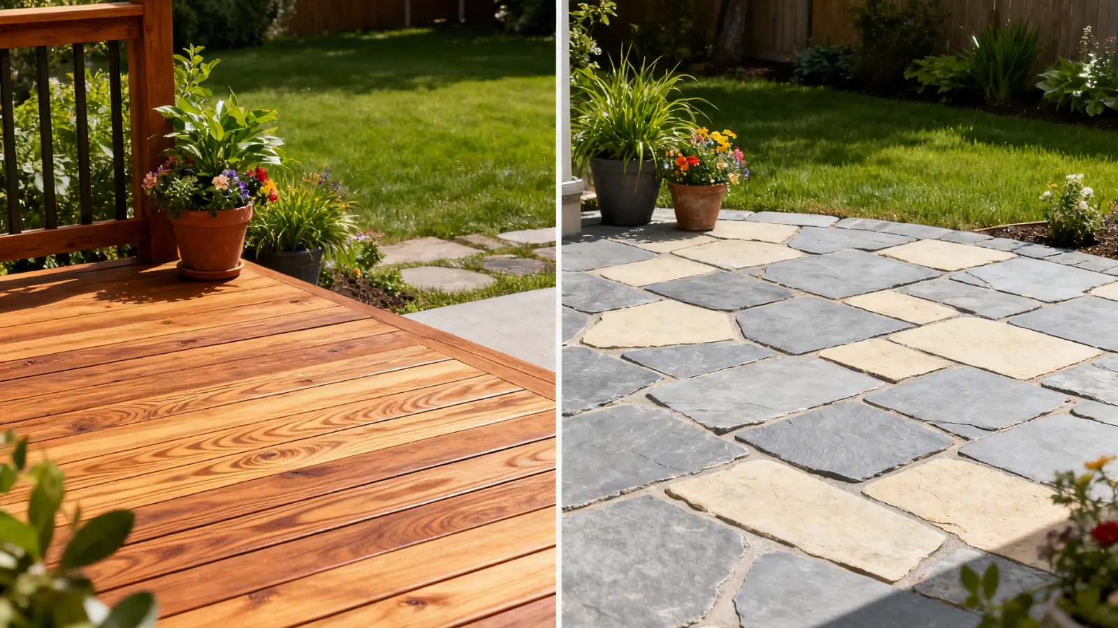 Deck vs patio comparison