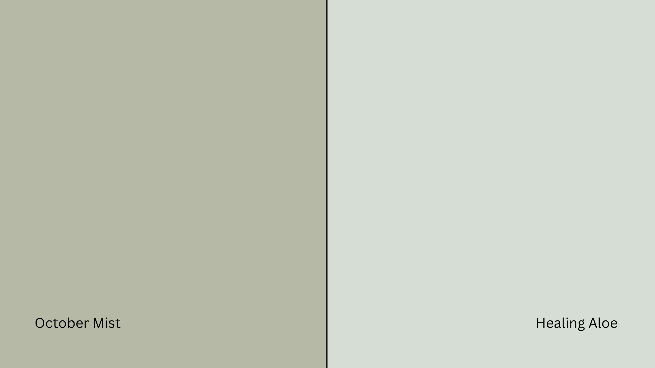 October Mist vs Healing Aloe