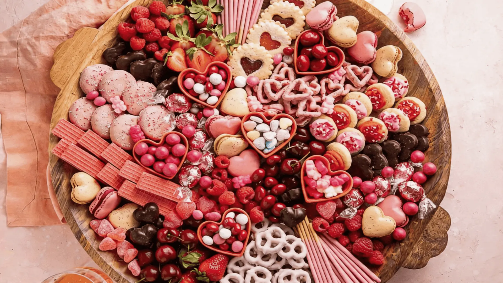 Seasonal color-themed charcuterie board with ingredients arranged in a coordinated fall color palette for a visually stunning and intentional seasonal spread.