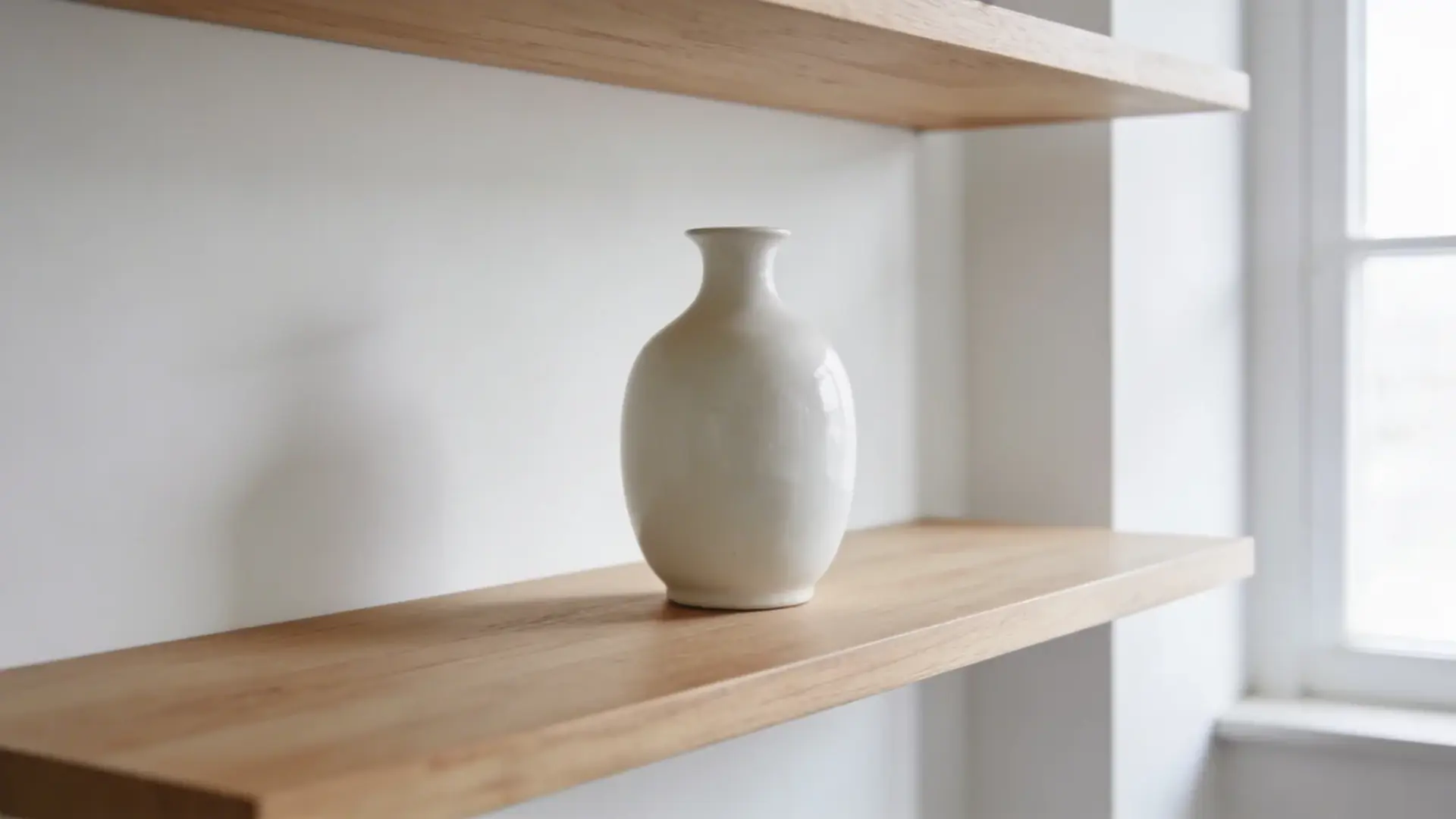 Single decor object placed with empty space around it
