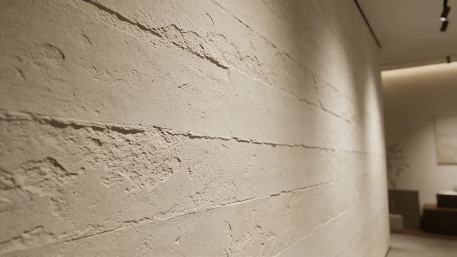 Wall surface with visible texture showing uneven finish detail