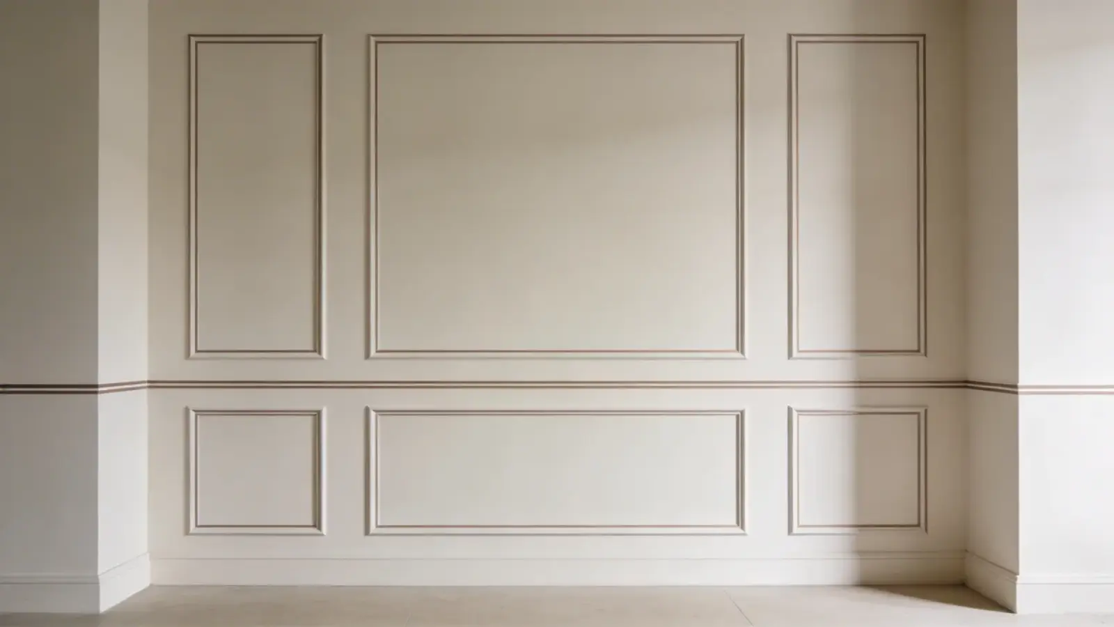 Wall with simple painted lines forming a minimal design