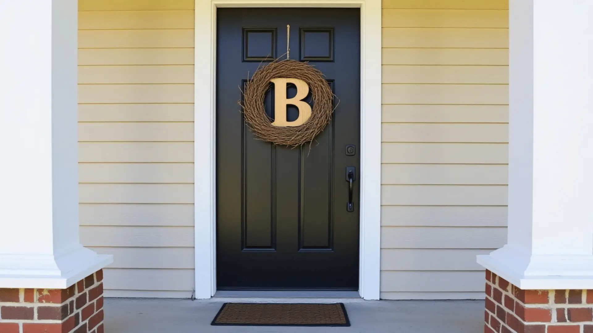 single statement decor on front door