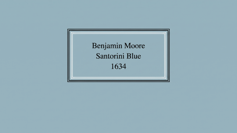 benjamin-moore-santorini-blue-1634-paint-swatch-with-a-soft-muted-blue-gray-background-and-simple-framed-label-design