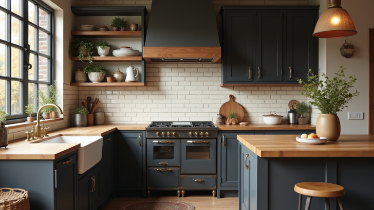dark kitchen cabinets paired with complementary wall colors and accents in a stylish modern kitchen design showcasing balance