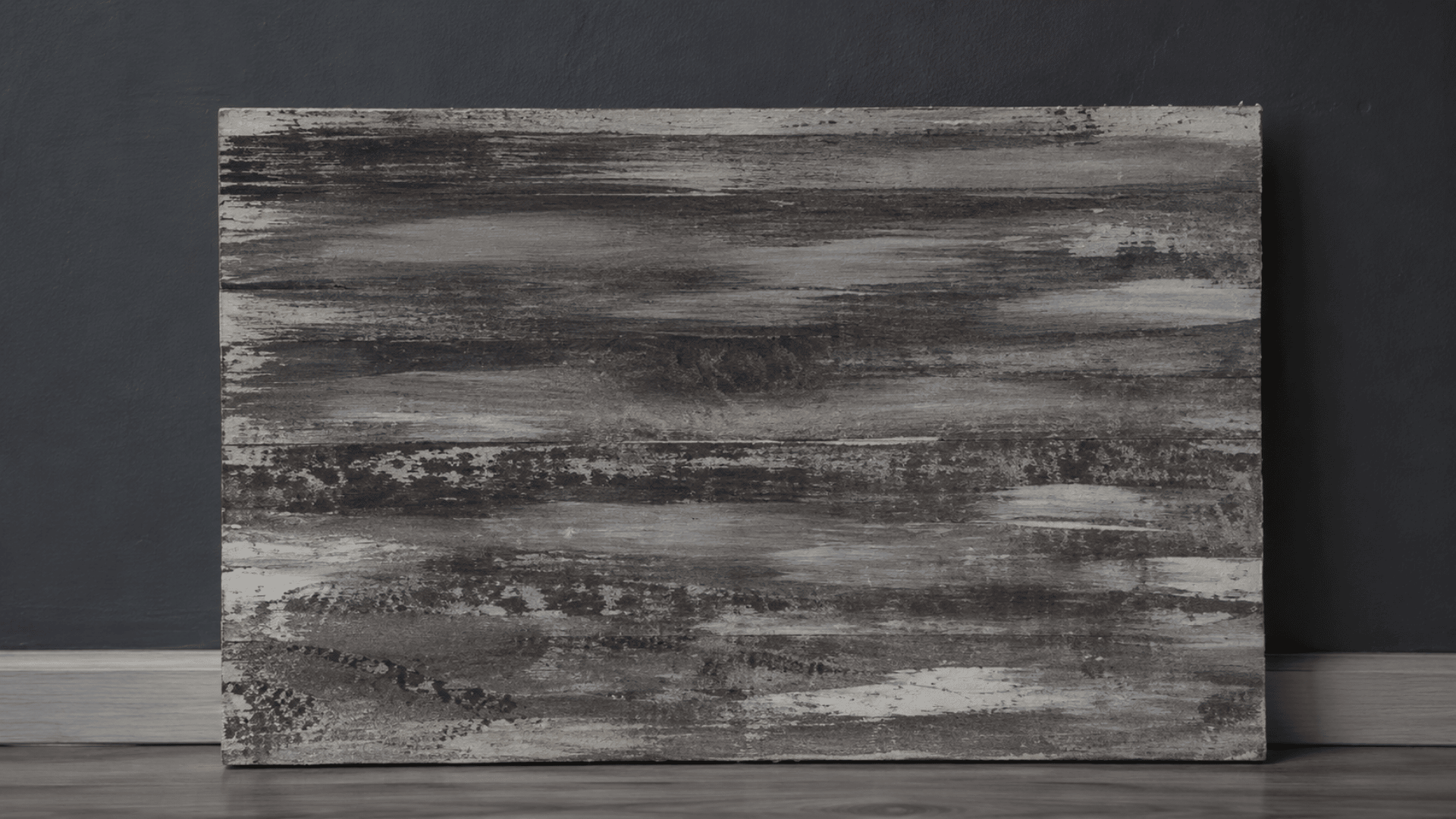 distressed painted wood with worn edges and exposed natural wood grain