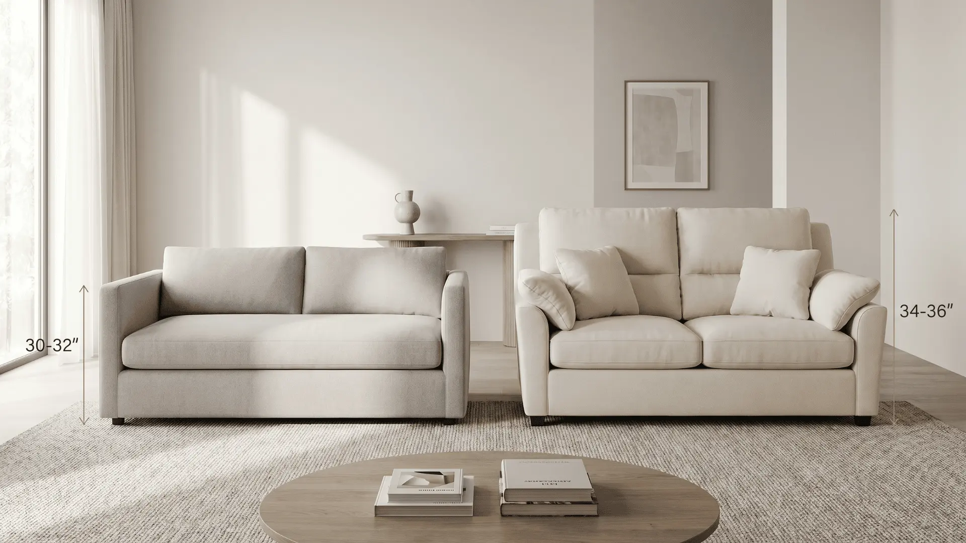 low-profile-and-high-back-loveseat-height-comparison-in-a-modern-living-room-setting