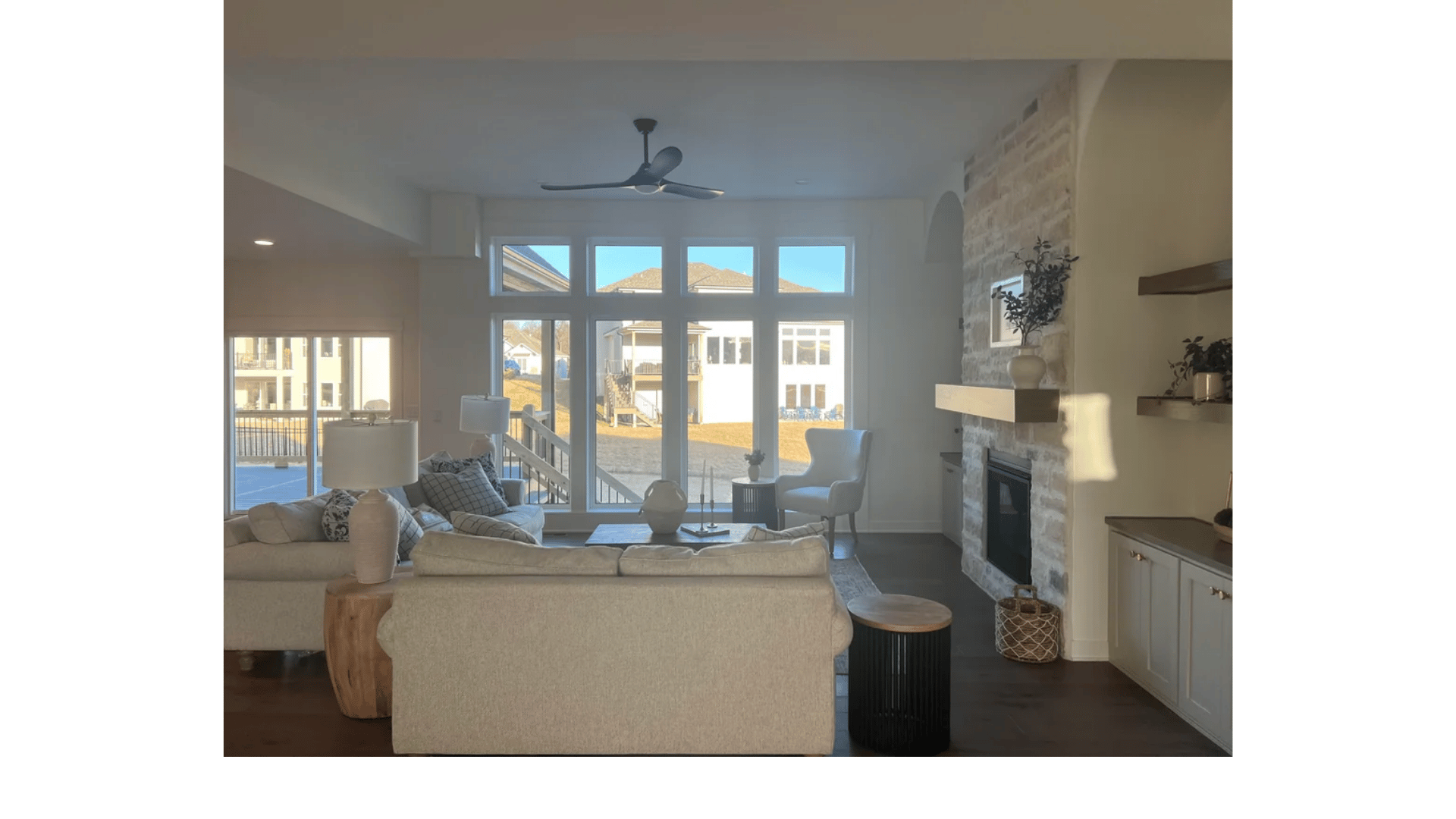 open concept living room layout