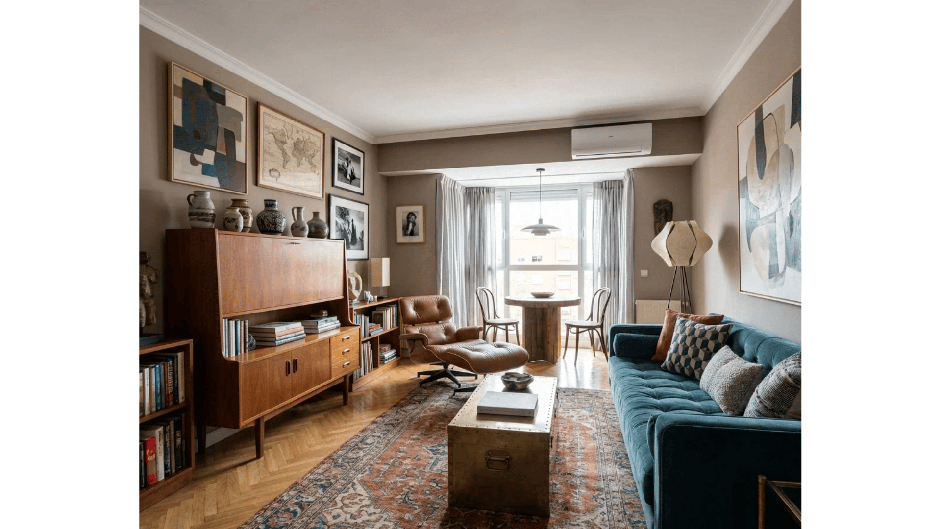 sectional layout area in living room