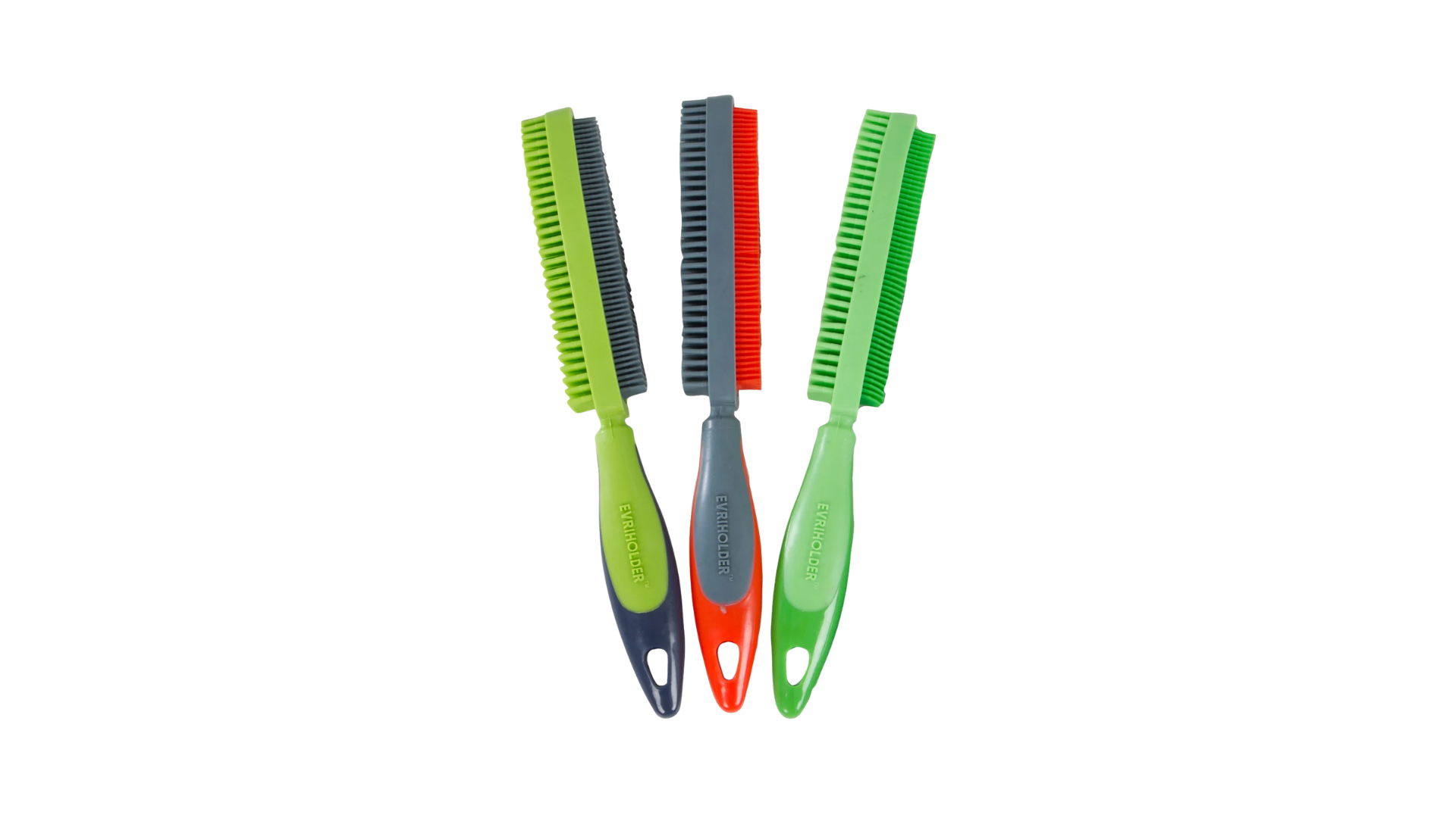 evriholder furemo ver duo rubber pet hair brush displayed on a white background for cleaning couch upholstery
