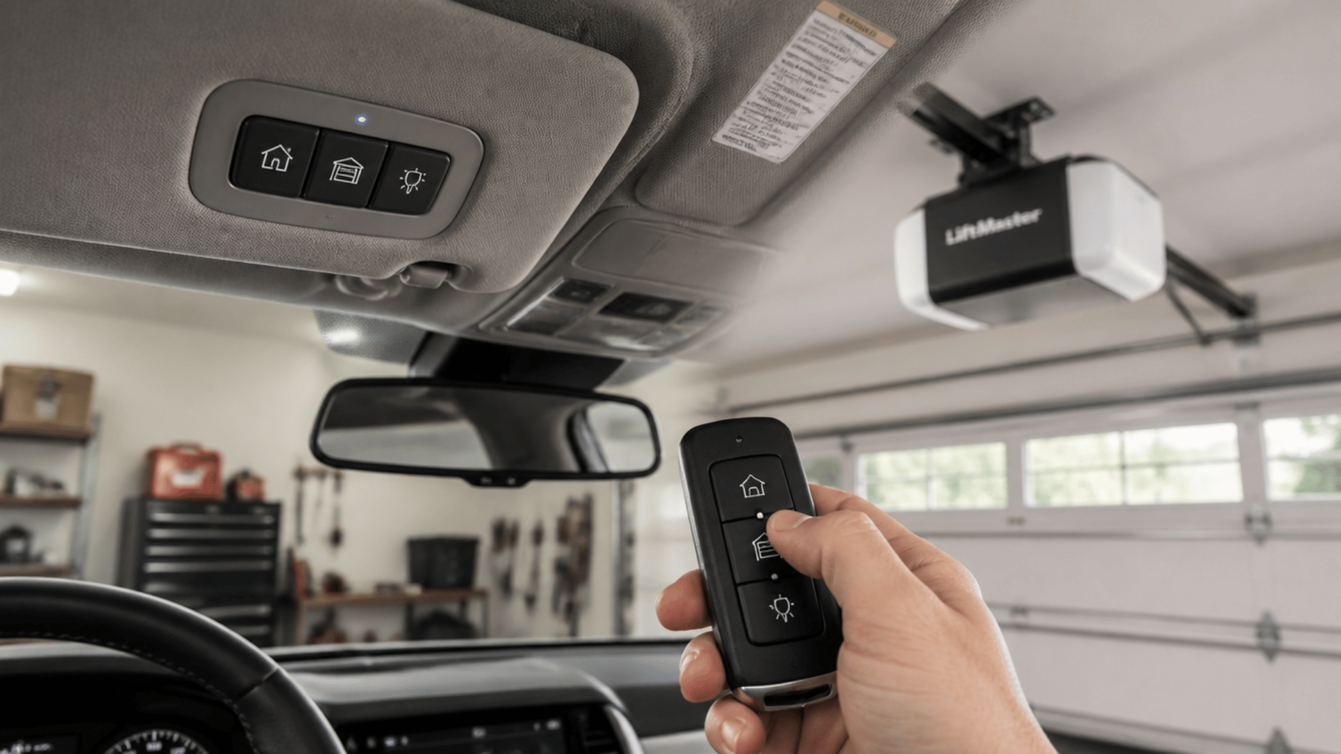How to program a garage door opener with car HomeLink buttons and remote pairing setup