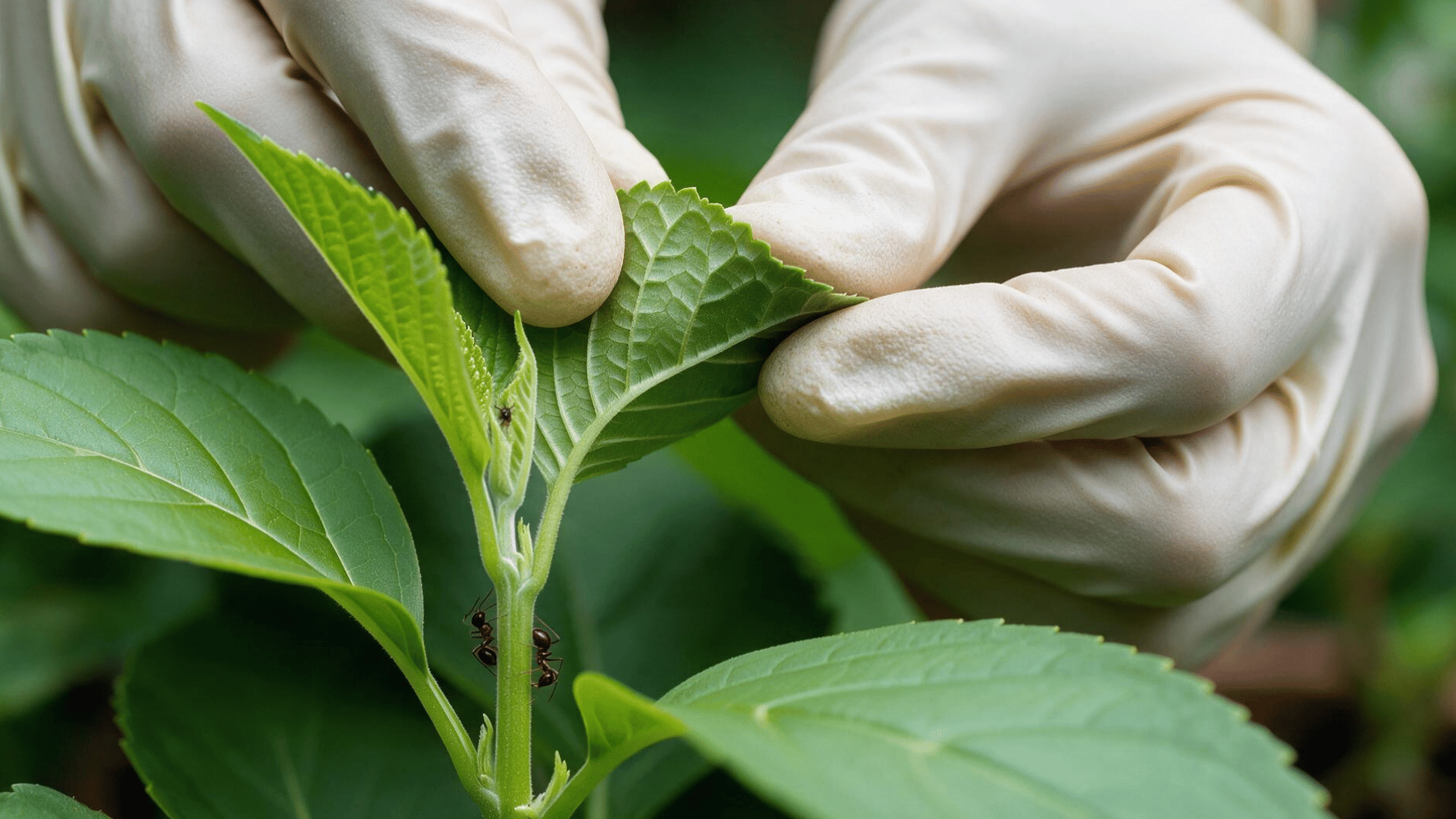 recheck plant leaves stems and new growth after aphid treatment to monitor pest control and prevent reinfestation